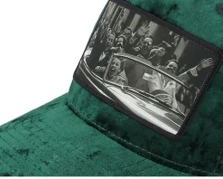 Trucker | Velvet Caps-Iconic Kids Youth Cabriolet Party Velvet /Black - Green