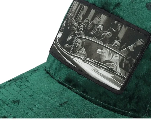 Trucker | Velvet Caps-Iconic Kids Youth Cabriolet Party Velvet /Black - Green