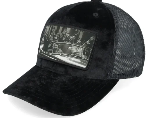 Trucker | Velvet Caps-Iconic Kids Youth Cabriolet Party Velvet /Black - Green
