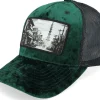 Trucker | Velvet Caps-Public Domain Kids Youth Japan Velvet /Black Trucker - Green