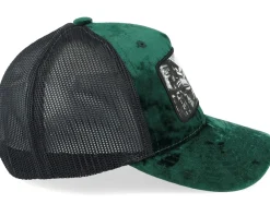 Trucker | Velvet Caps-Public Domain Kids Youth Japan Velvet /Black Trucker - Green