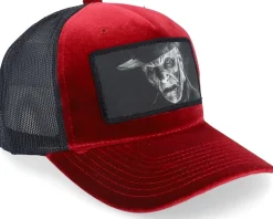 Velvet Caps-Scenes Killer Freddy Velvet Red/Black A-frame Trucker -