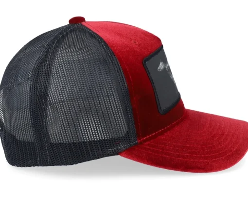 Velvet Caps-Scenes Killer Freddy Velvet Red/Black A-frame Trucker -