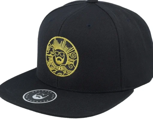 Sale Bearded Man King Of The Sun Black Snapback -