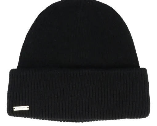 Cuff Beanies-Seeberger Knit Beanie With Turn-up Bronze Cuff - Yellow