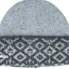 Cuff Beanies-Seeberger Knit With Turn-up Smoke Gray/Anthracite Cuff -