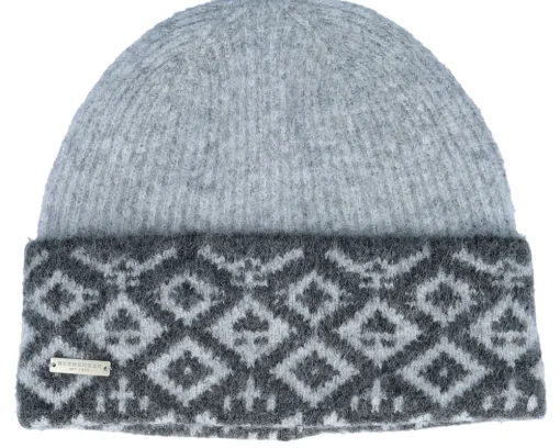 Cuff Beanies-Seeberger Knit With Turn-up Smoke Gray/Anthracite Cuff -