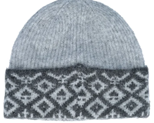 Cuff Beanies-Seeberger Knit With Turn-up Smoke Gray/Anthracite Cuff -