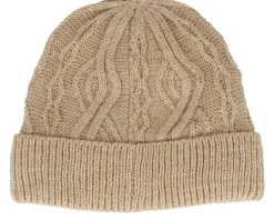 Online Seeberger Knitted Beanie Beige Cuff -