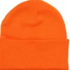 Cuff Beanies-Beechfield Knitted Beanie - Beanie Basic - Orange