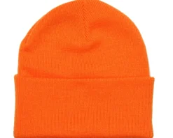 Cuff Beanies-Beechfield Knitted Beanie - Beanie Basic - Orange