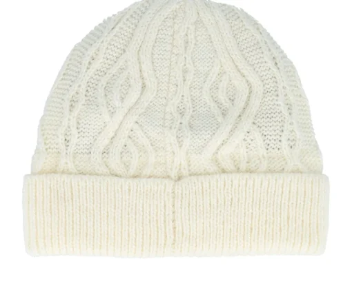 Knitted Beanies-Seeberger Knitted beanie White Cuff -