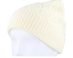 Knitted Beanies-Seeberger Knitted beanie White Cuff -