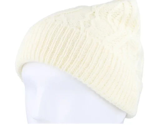 Knitted Beanies-Seeberger Knitted beanie White Cuff -