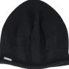 Berets-Seeberger Knitted Beret Beanie - Black