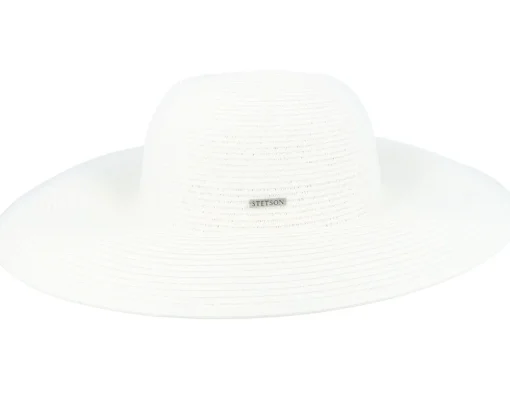 Sun Hat-Stetson Ladies Toyo White Sun Hat -