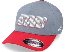 Motor-Alpinestars Lanes Hat Charcoal/Red Flexfit -
