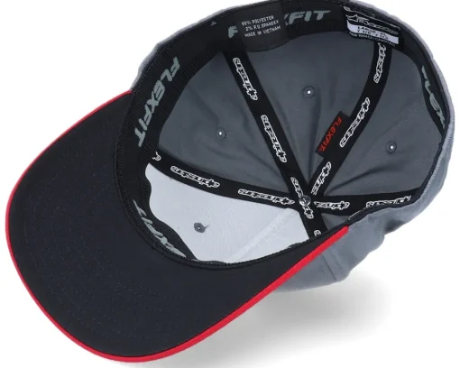 Motor-Alpinestars Lanes Hat Charcoal/Red Flexfit -