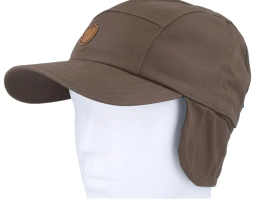 Earflap-Fjällräven Lappland Pintail Cap Dark Olive 5-Panel Ear Flap -