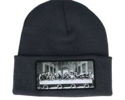 New Calza Pennello Last Supper Beanie Graphite Grey Cuff -
