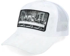Trucker-Public Domain Last Supper Velvet Trucker - White