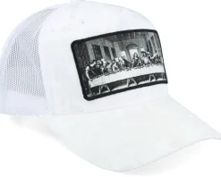 Trucker-Public Domain Last Supper Velvet Trucker - White