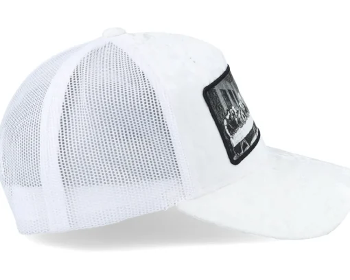Trucker-Public Domain Last Supper Velvet Trucker - White