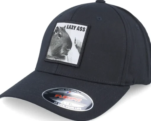 Hot Iconic Lazy Capybara Black Flexfit -