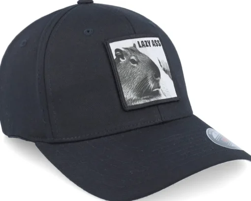 Hot Iconic Lazy Capybara Black Flexfit -