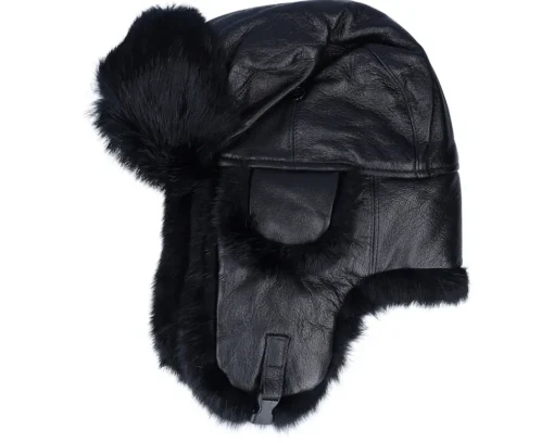 Outlet MJM Hats Leather Lue Rabbit Black/Black Trapper -