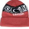 Clearance Volcom Lib Stone Legacy Beanie Ribbon Cuff - Red