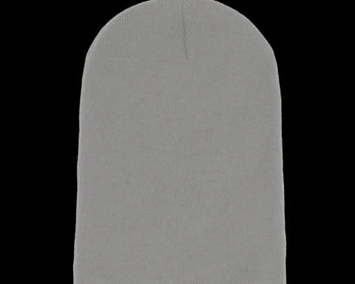 Online Beechfield Light Grey Long Blank Beanie -