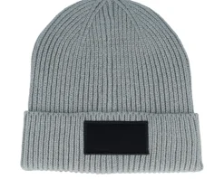 Clearance Beechfield Light /Black Fashion Patch Cuff - Grey