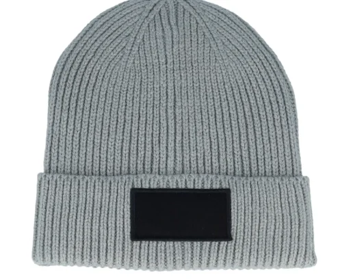 Clearance Beechfield Light /Black Fashion Patch Cuff - Grey