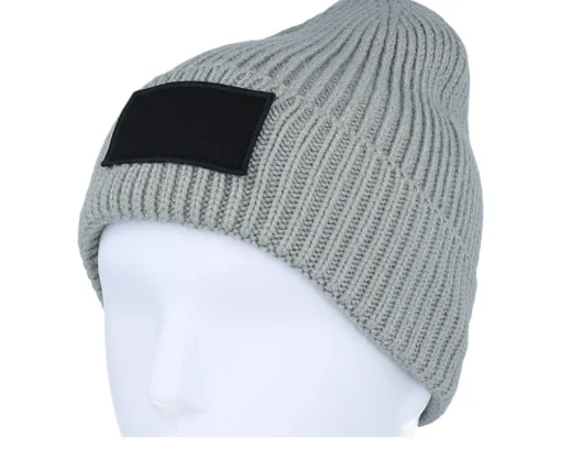 Clearance Beechfield Light /Black Fashion Patch Cuff - Grey