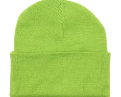 Cuff Beanies | Blank Beanies-Beechfield Lime Cuff Blank Beanie - Green