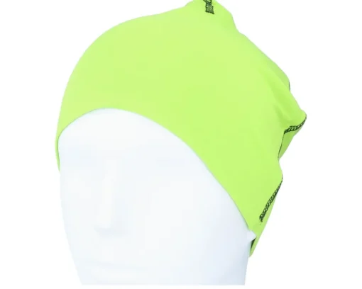 Blank Beanies-Beechfield Lime /Black Hemsedal Cotton Beanie - Green