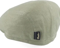 Discount Borsalino Lined cap with stitched visor Olive Flat Cap -