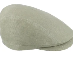 Discount Borsalino Lined cap with stitched visor Olive Flat Cap -