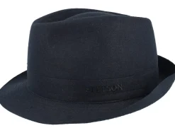 Clearance Stetson Linen Black Trilby -