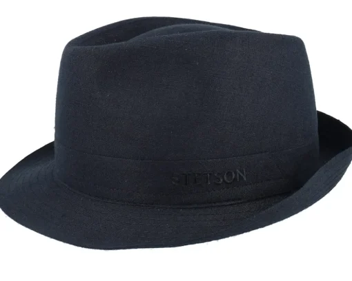 Clearance Stetson Linen Black Trilby -