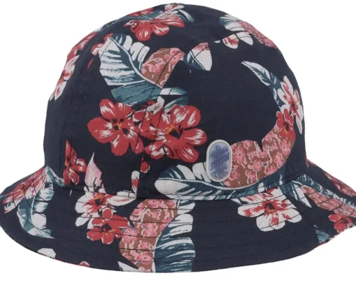 Buckets-Stetson Linen Flowers Navy Bucket -