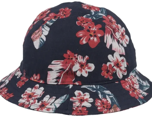 Buckets-Stetson Linen Flowers Navy Bucket -