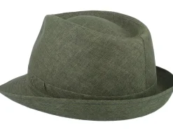 Trilby Hats-Stetson Linen Olive Trilby -