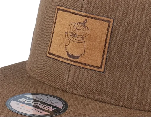 Snapback-Moomin Little My Engraved Patch Tan Snapback - Brown