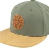 Outlet Wild Spirit Logo Basic Mountain Suede Olive Snapback - Green