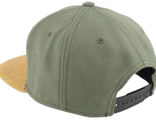 Outlet Wild Spirit Logo Basic Mountain Suede Olive Snapback - Green