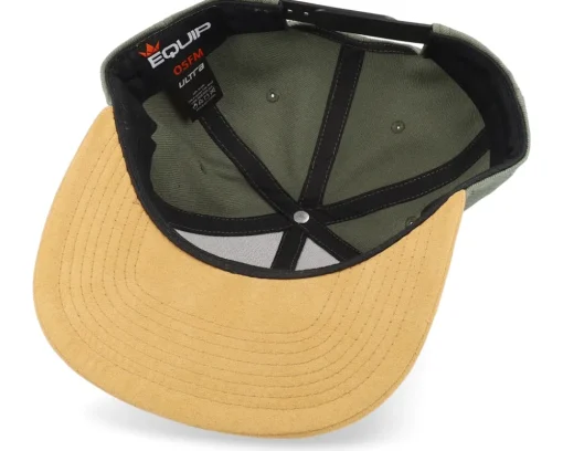 Outlet Wild Spirit Logo Basic Mountain Suede Olive Snapback - Green