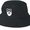 Buckets-Bearded Man Logo Black Bucket -