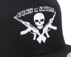 Snapback-GUNS n SKULLS Logo Black Snapback -